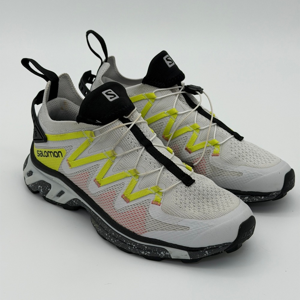 Salomon White Black Neon Yellow Trail Sneakers